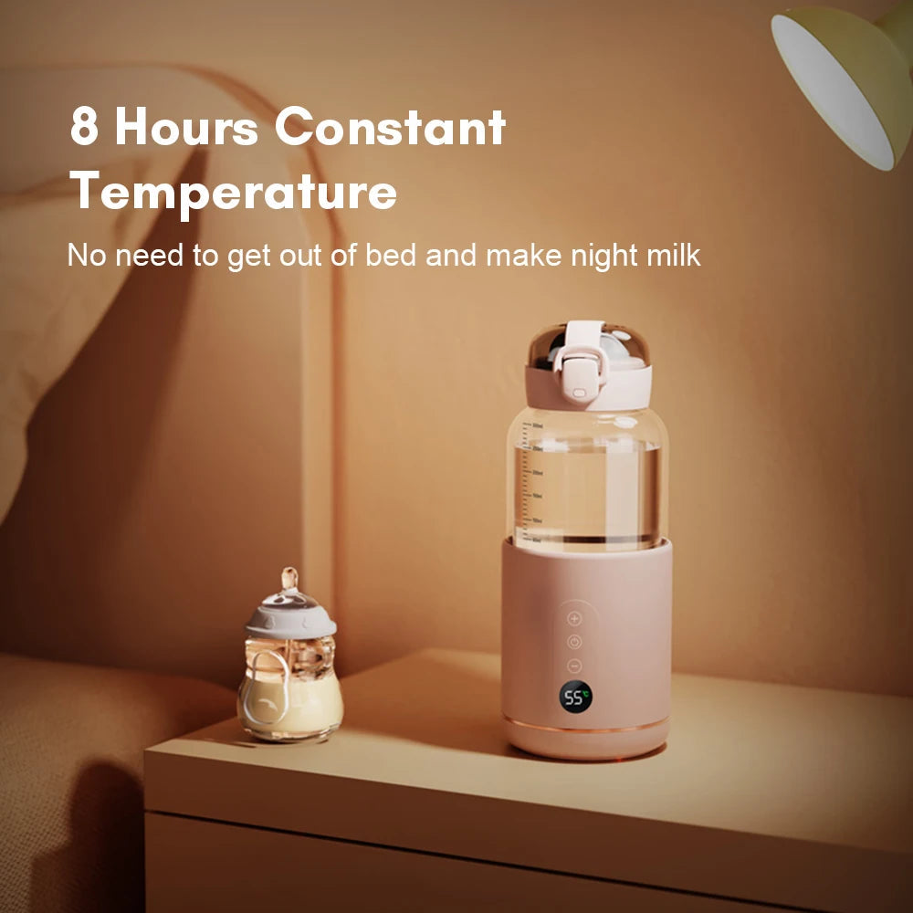 Portable Bottle Warmer For Baby Milk USB Charge With Temperature Adjustable