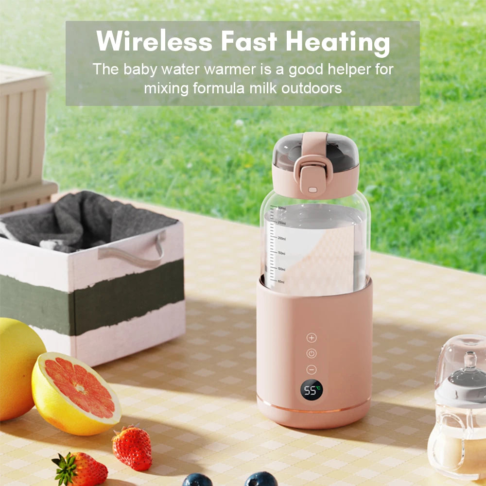 Portable Bottle Warmer For Baby Milk USB Charge With Temperature Adjustable